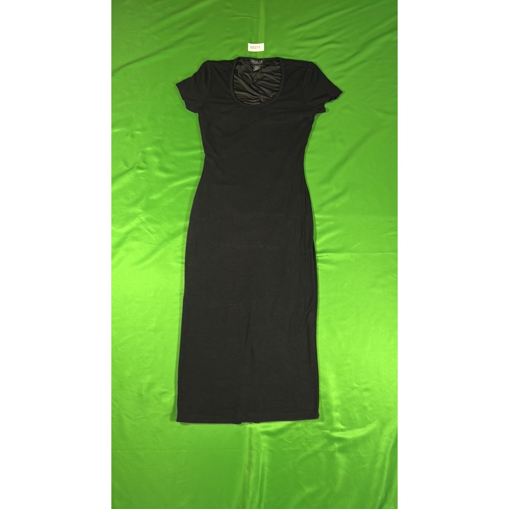 Rachel Zoe Black Short Sleeve Bodycon Midi Dress XS